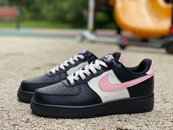 Air Force AF1 schwarz-weiß rosa Nike/Nike Air Force 1 BY YOU modische, lässige, sportliche, verschleißfeste Sneaker