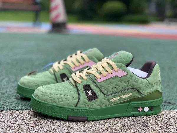 LV Star Green Tyler x LOUIs VUITTON Trainer Low-Top-Schnürsneaker mit runder Zehenpartie