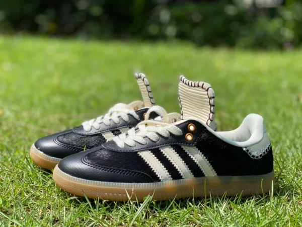 Adidas Samba joint wb schwarz und weiß y version WALES BONNER x adidas originals Samba PonyTonale rutschfeste, verschleißfeste Low-Top-Sneaker