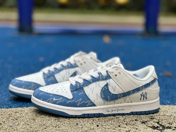 Dunk Joint MLB weiß und blau Nike Dunk x MLB New York Yankees DQ1098-348