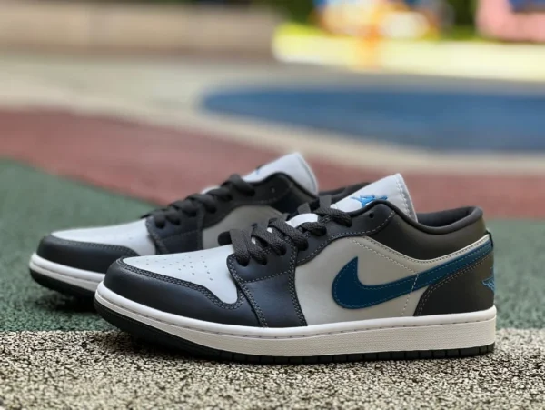 aj1 Low Top schwarz grau blau dt pure Original Air Jordan 1 Low AJ1 schwarz grau blau Retro-Basketballschuhe DC0774-040