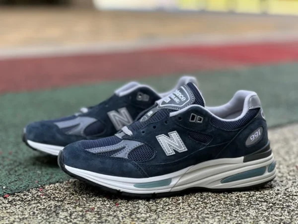 NB991v2 marineblauer Präsident Pure Original New Balance NB991 V2 marineblaue, niedrig geschnittene, trendige Retro-Laufschuhe für Herren und Damen U991NV2