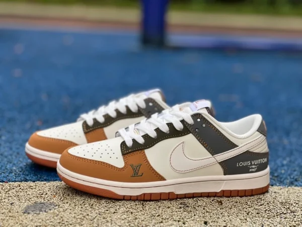 Dunk joint LV weiß braun grau Nike Dunk x Louis Vuitton DQ1098-356