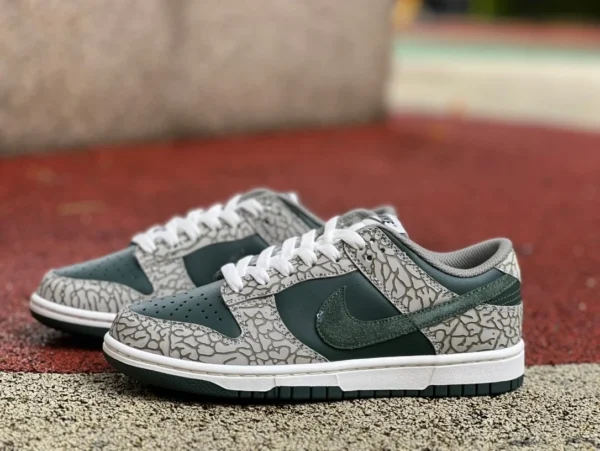 Dunk Steinmuster grau grün Nike Dunk Low Low-Top-Sport- und Freizeit-Sneaker mit grünem Steinmuster HF4878-053