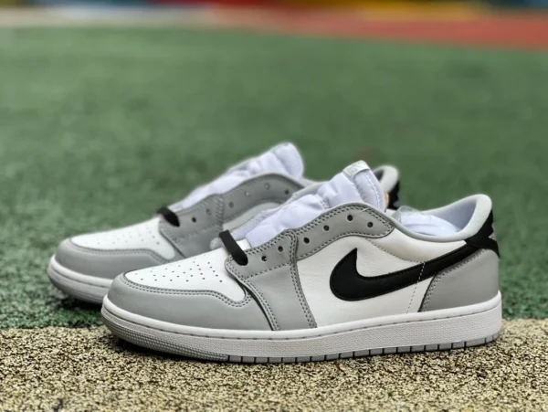 aj1 low top weiß grau dg pure original Air Jordan 1 Low OG Barons CZ0790-110