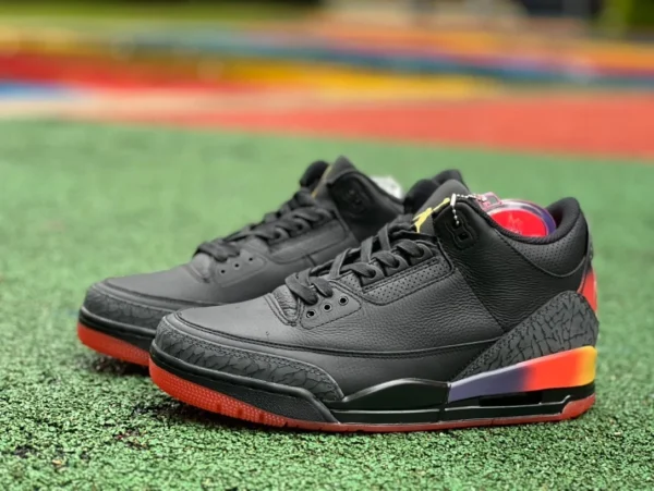 aj3 black rainbow geschnittenes Stück reines Original J Balvin x Jordan Air Jordan 3 „Rio“ black rainbow FN0344-00