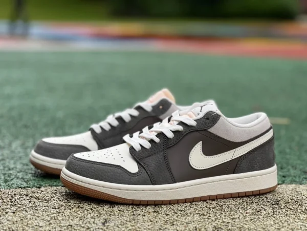 aj1 Low Top Magpie Weiß Grau Braun Dt Pure Original Air Jordan AJ1 Low Magpie Grau Weiß Koreanische limitierte Freizeitschuhe Herren FD0399-004