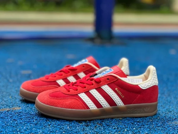 Adidas Moral Training Weiß und Rot Channel Pure Original Adidas Adidas Gazelle Clover Rot und Weiß Moral Training Schuhe Low-Cut-Sneaker IF1808