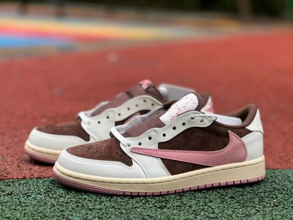 aj1 barb low top weiß weinrot rosa Travis Scott x Air Jordan 1 Low barb low top DZ4137-206