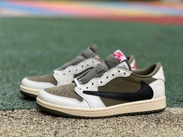 aj1 barb low militärgrün speziell für die LJR-Version Travis Scott x Jordan Air Jordan 1 Low OG „MediumOlive“ DM7866-20