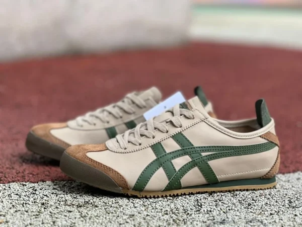 Onitsuka Tiger Rice Brown Green Pure Original Onitsuka Tiger Onitsuka Tiger MEXICO 66 Low Top