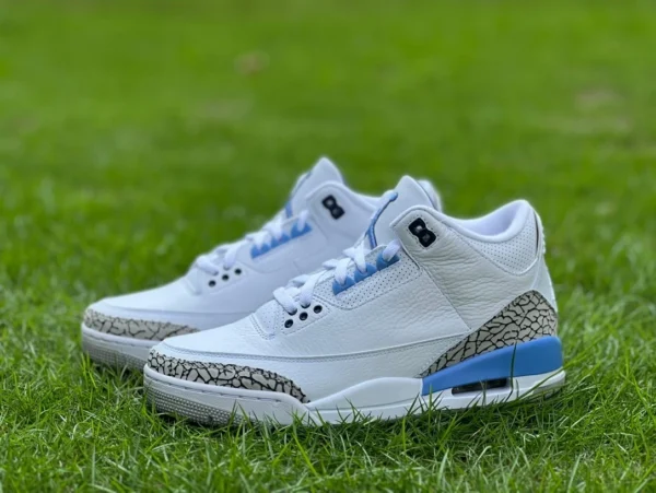 aj3 North Carolina Blue Air Jordan 3 AJ3 North Carolina Blue White Blue UNC Crackle PE-Sneaker CT8532-104