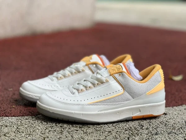 aj2 grau weiß orange niedrig Air Jordan 2 Low 2 AJ2 grau weiß orange Retro-Basketballschuhe DV9956-118